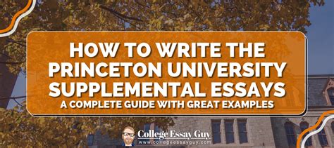 how to write princeton supplemental essays on the art of storytelling